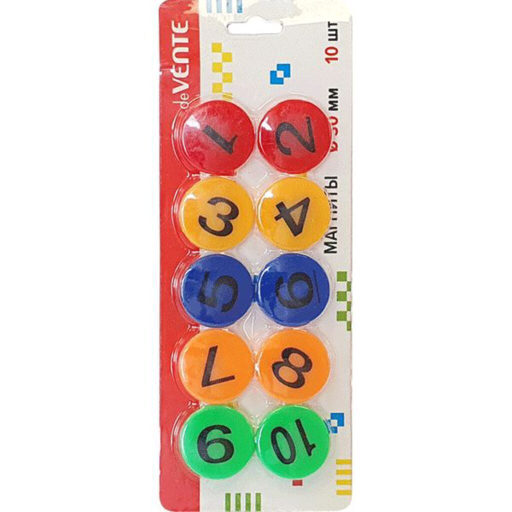 Магнит для доски 10шт 30мм "Цифры" deVENTE 131160