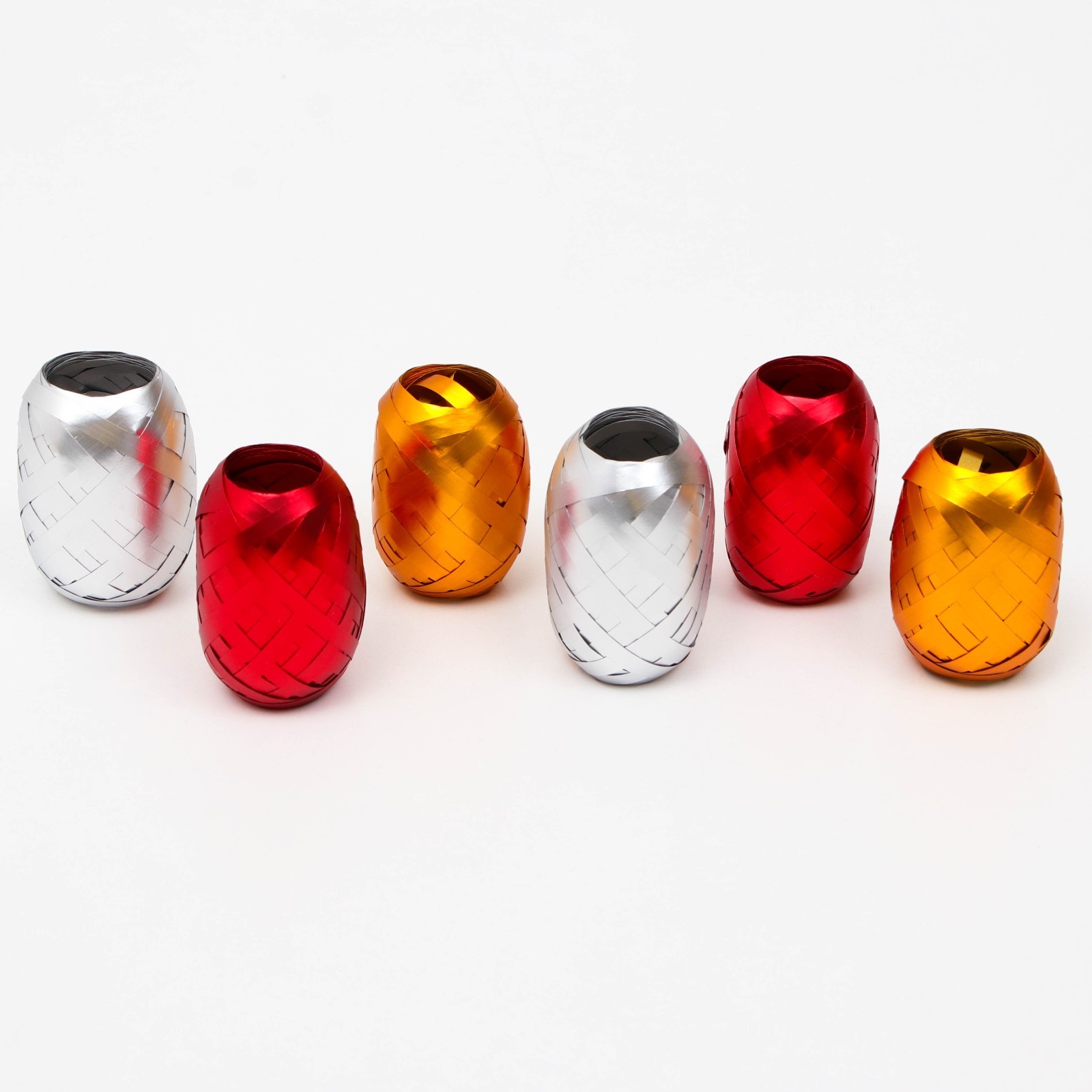 Лента упаковочная матовый металлик, МИКС, 0.5 см × 10 м