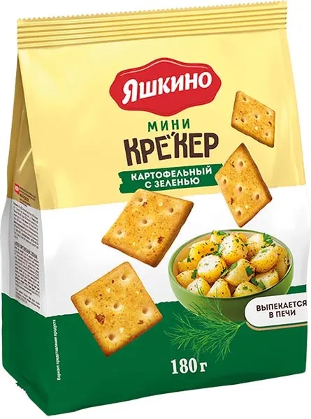 «Яшкино», крекер мини картофельный с зеленью, 180 г
