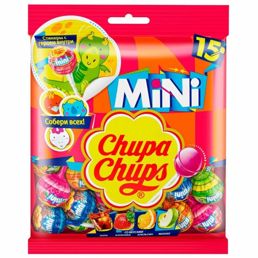 Чупа чупс мини пакет, 15шт*6г
