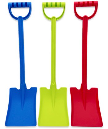 Лопата DM-301 52см, ширина 12см, пластиковая, квадратная, ассорти