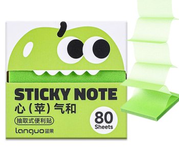 Блок самоклеящийся DN-388 "Зеленый" Z-сложение, 76х76мм, 80 листов, квадратный, с блестками LG-43380