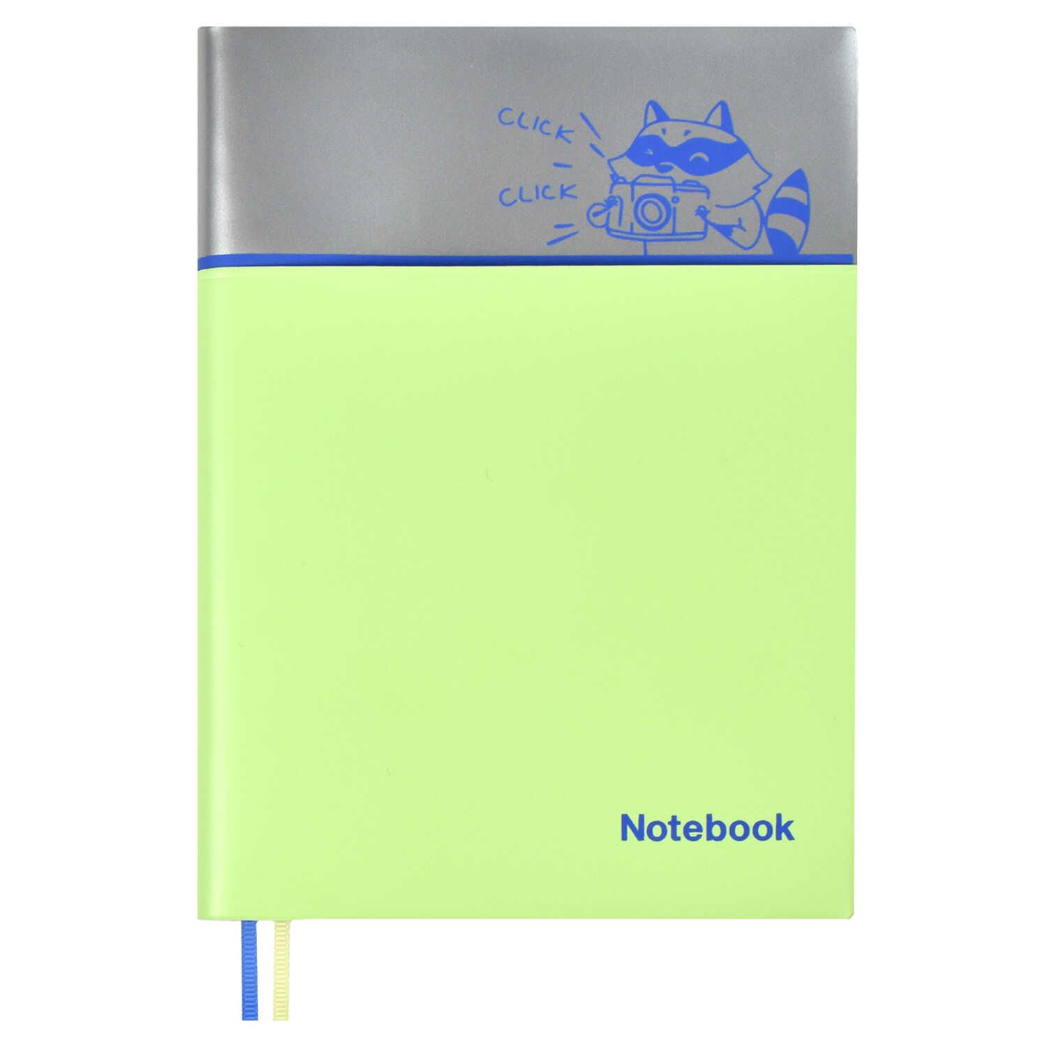 Записная книжка А6 96л. ПВХ, мягк.обл. "Енот" шелкография, ляссе* Феникс+ 248907