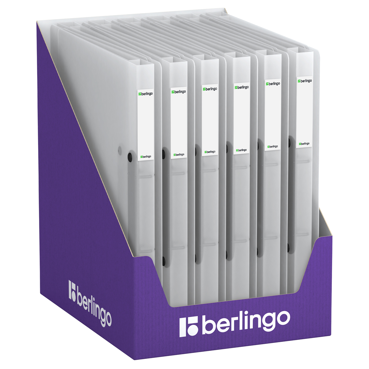 Папка на 2 кольцах Berlingo "No Secret", 24мм, 700мкм, полупрозрачная, D-кольца, с внутр. карманом