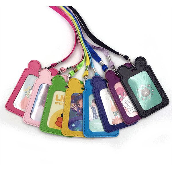 Бейдж 70x110 мм вертикальный Color Ears", к/з, застёжка метал., фигурный, ассорти