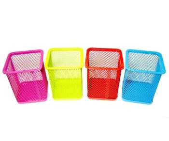 Стакан для канцелярских мелочей DM-258/DK-295 металл квадр.