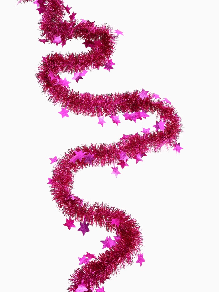 Мишура новогодняя «Зимнее волшебство. Волшебство», звёзды, d=6 см, 200 см, МИКС