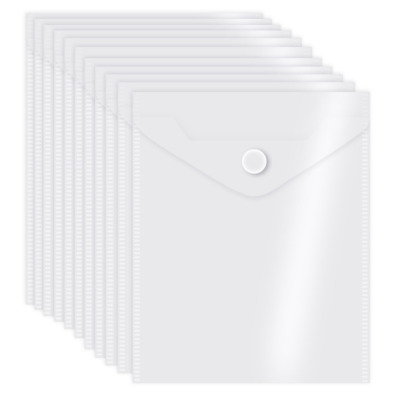 Конверт на кнопке 140*170мм 0,18мм, прозрачный