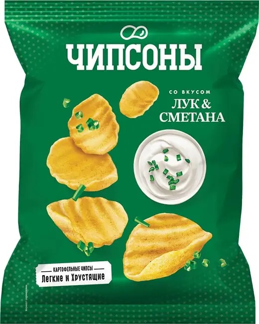 «Чипсоны», чипсы со вкусом сметаны и лука, 90 г