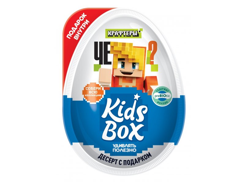 КРАФТЕРЫ ЮНИ ТУМКА, ВЛАДУС И ЛЕНЯ, ФИКСПЛЕЙ KIDS BOX десерт с подарком 20г