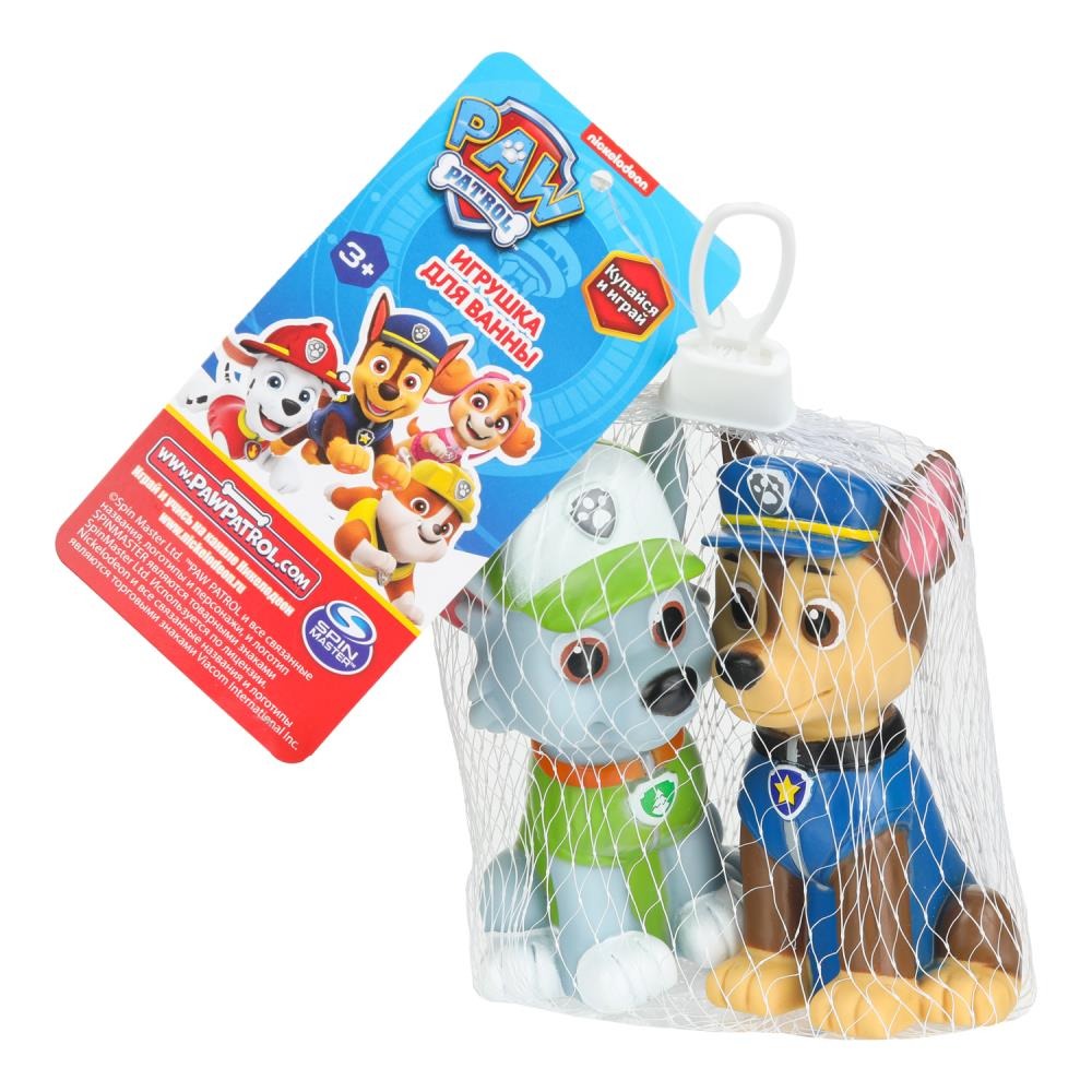Игрушка для ванны Щенячий Патруль Рокки и чейз-гонщик 2шт, сетка КАПИТОШКА в кор.50шт