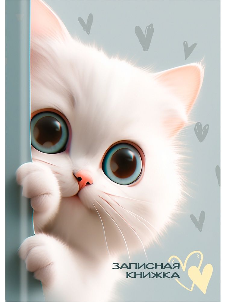 Блокнот А7 7БЦ 48л "Обаятельные котята" клетка, глянц.лам. Проф-Пресс 256829