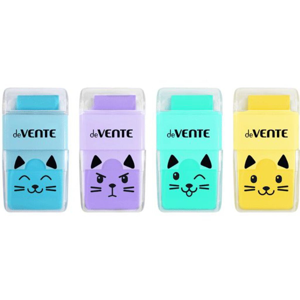 Ластик deVENTE "Kitty" 58*28*15мм, синт. каучук, с роликом для сбора крошек deVENTE 210546