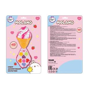 Косметика ДЛЯ ДЕВОЧЕК Molang блеск для губ, аппликатор МИЛАЯ ЛЕДИ