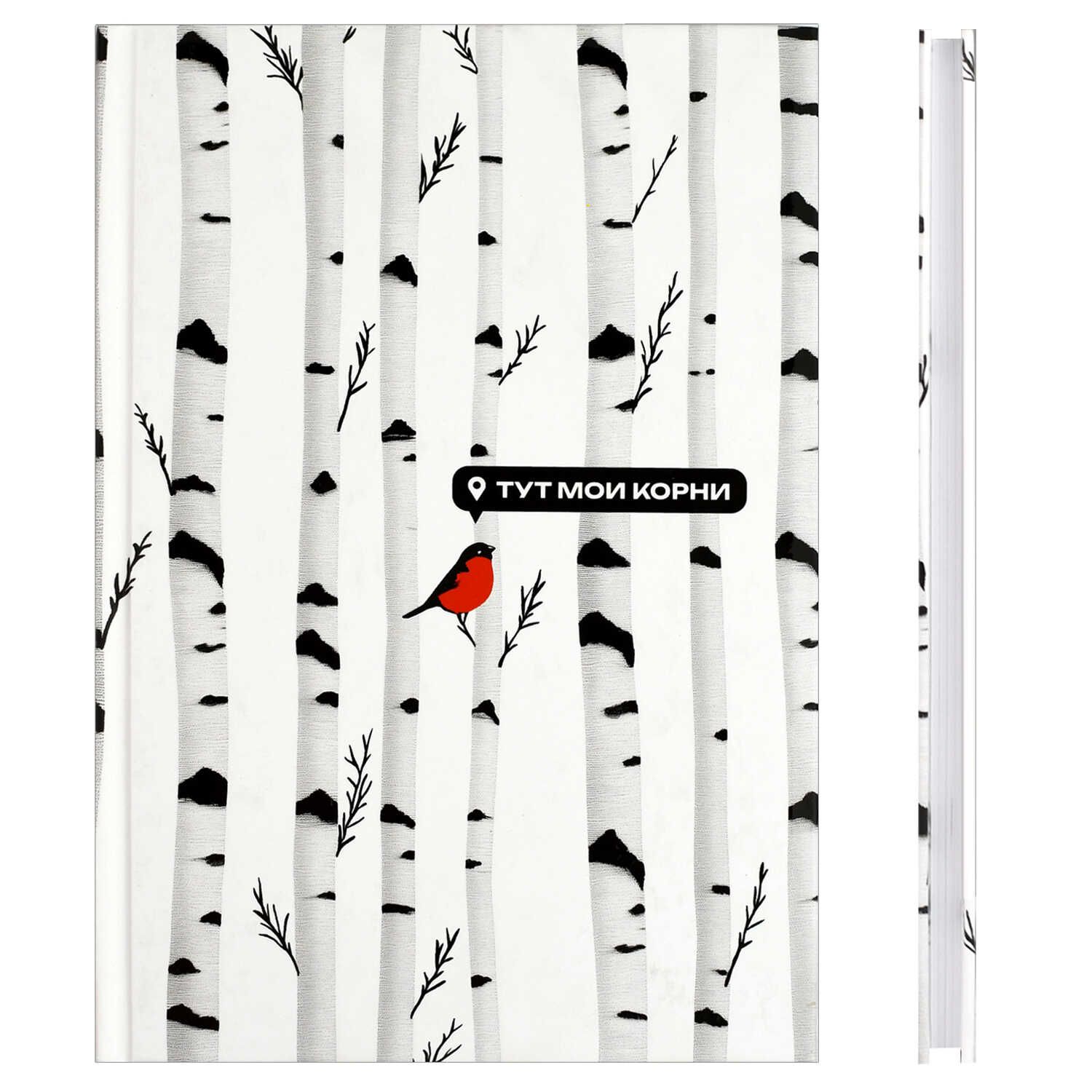 Ежедневник недат. А5 64л. 7БЦ "Diary. Береза" мат.лам., выб.УФ-лак Феникс+