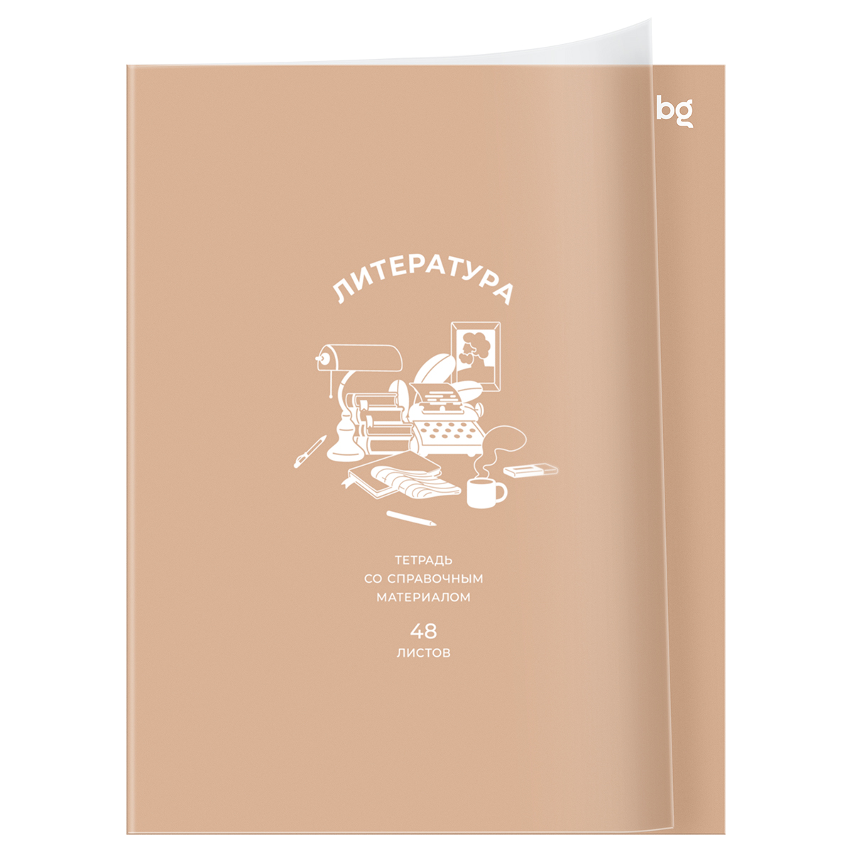 Тетрадь предметная 48л. BG "Ясно и понятно" - Литература, пластиковая обложка