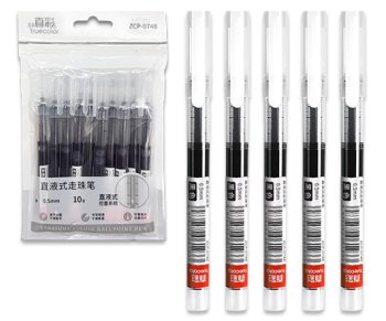 Ручка роллер DL-101 (черн) 0,5мм, игольчатый стержень