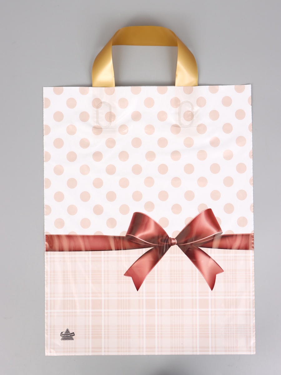 Пакет подарочный Шоколадный бант 35 х 28 см 55 мкм 10980882