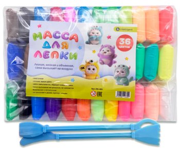 Масса для лепки 36 цв. 10гр. DO-495/DA-16 INTELLIGENT в пакетиках, 3 стека, в пакете