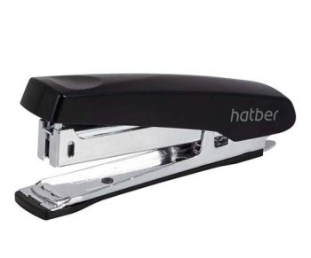 Степлер №10 Хатбер "Gentle" до 12л., пластик корпус, с антистеплером, черный DS_085962 (2/24/192)