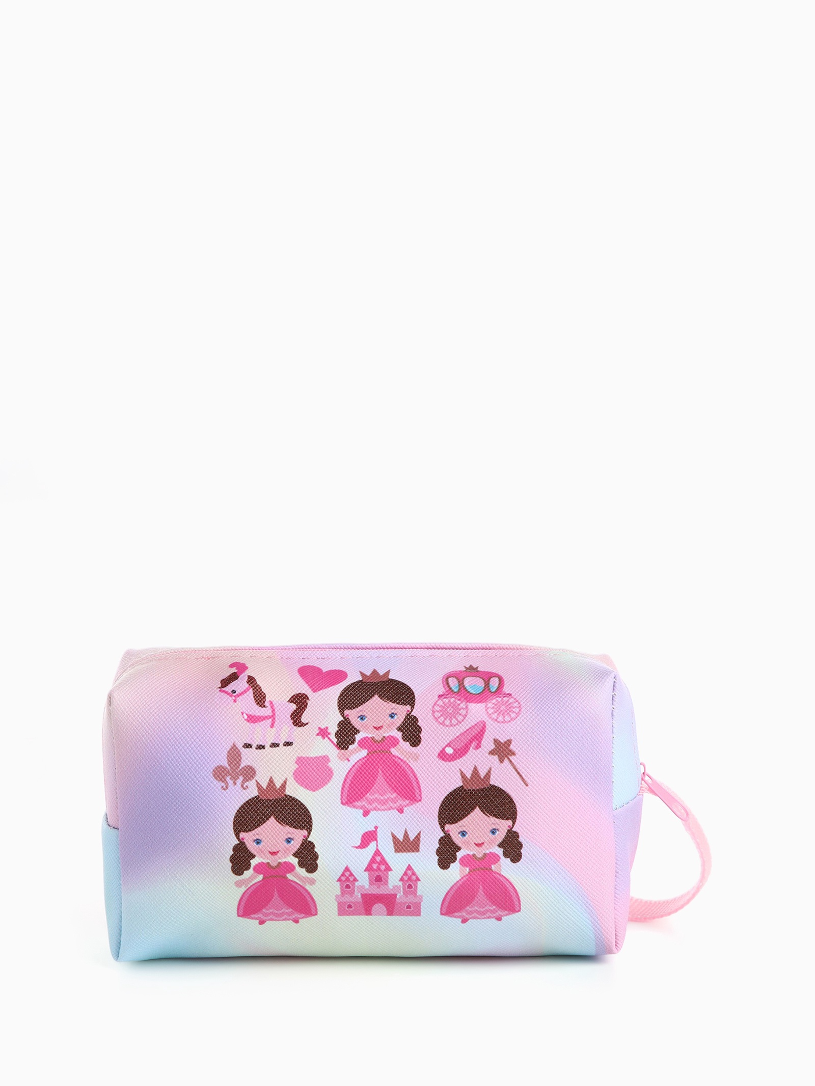 Косметичка-футляр женская с ручкой, объёмная, маленькая, для прокладок, лекарств, косметики, розовая