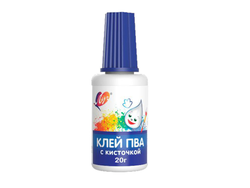Клей ПВА 20 гр. с кисточкой