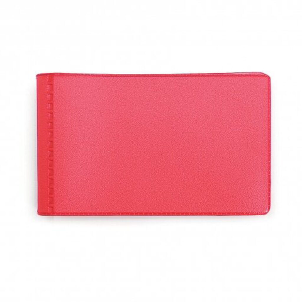 Визитница ПВХ на 28 визиток, красная