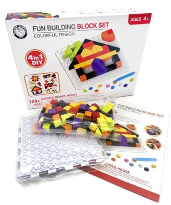 Конструктор CJ-14 "Мозаика" 100-120эл, 22х16х4см, ассорти 4 вида, в к/кор, 4+ №6605