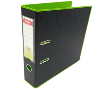 Папка-регистратор 8,0 см.  INTELLIGENT Черный/зеленый