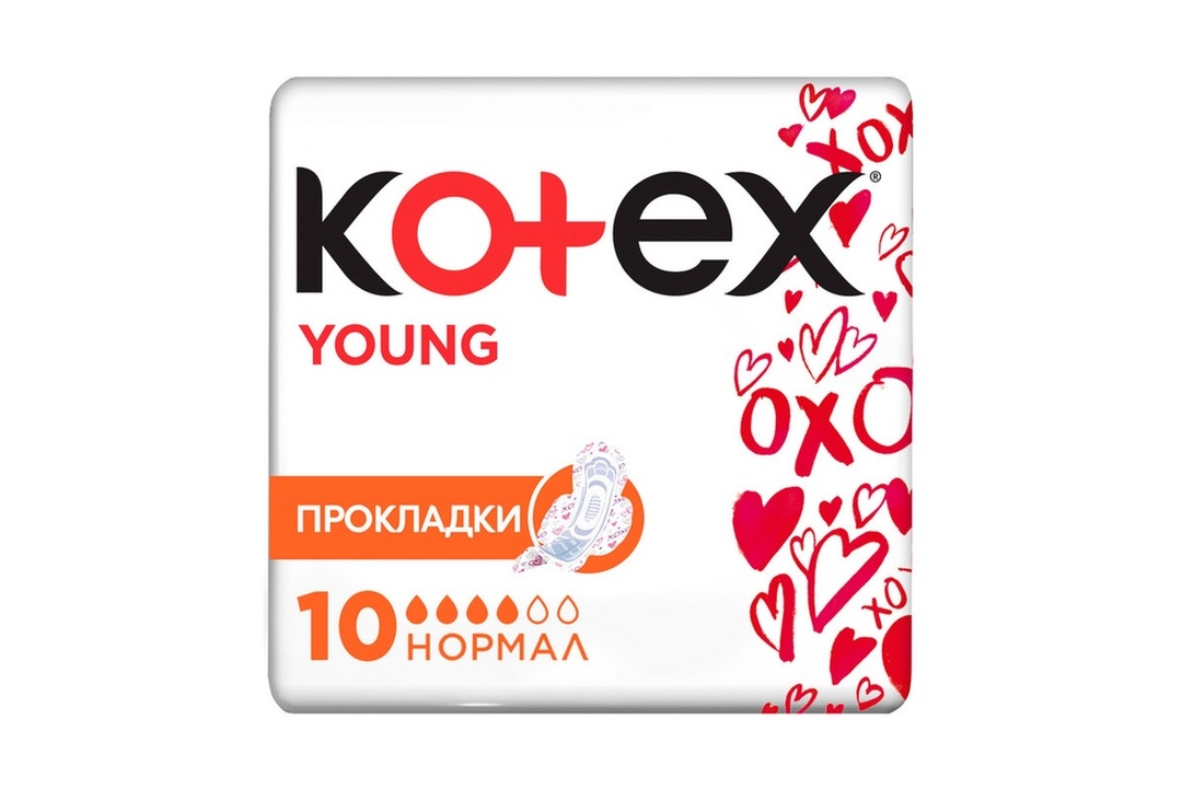 Прокладки Котекс Ультра Янг(сеточка) нормал 10шт