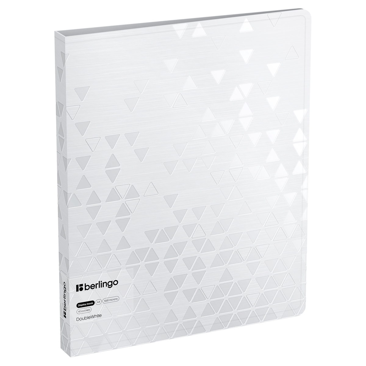 Папка с 40 вкладышами Berlingo "DoubleWhite" А4, 24мм, 1000мкм, белая, с внутр. карманом