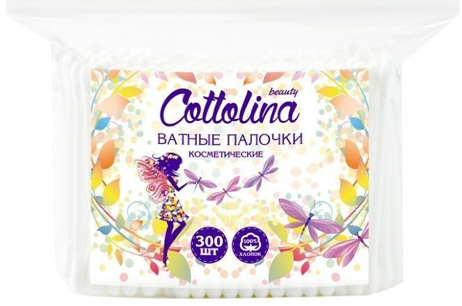Коттолина Ватные палочки 300 шт пакет