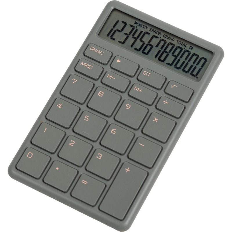 Калькулятор 12 разр. deVENTE" настольный, оливковый DC-101G ,ультратонкий deVENTE