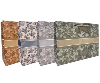 Пакет подарочный 45*34см DN-259 "Цветы" бумажный, с ручками