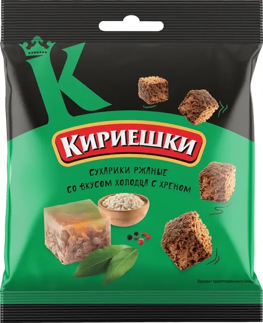 «Кириешки», сухарики со вкусом холодца с хреном, 40 г
