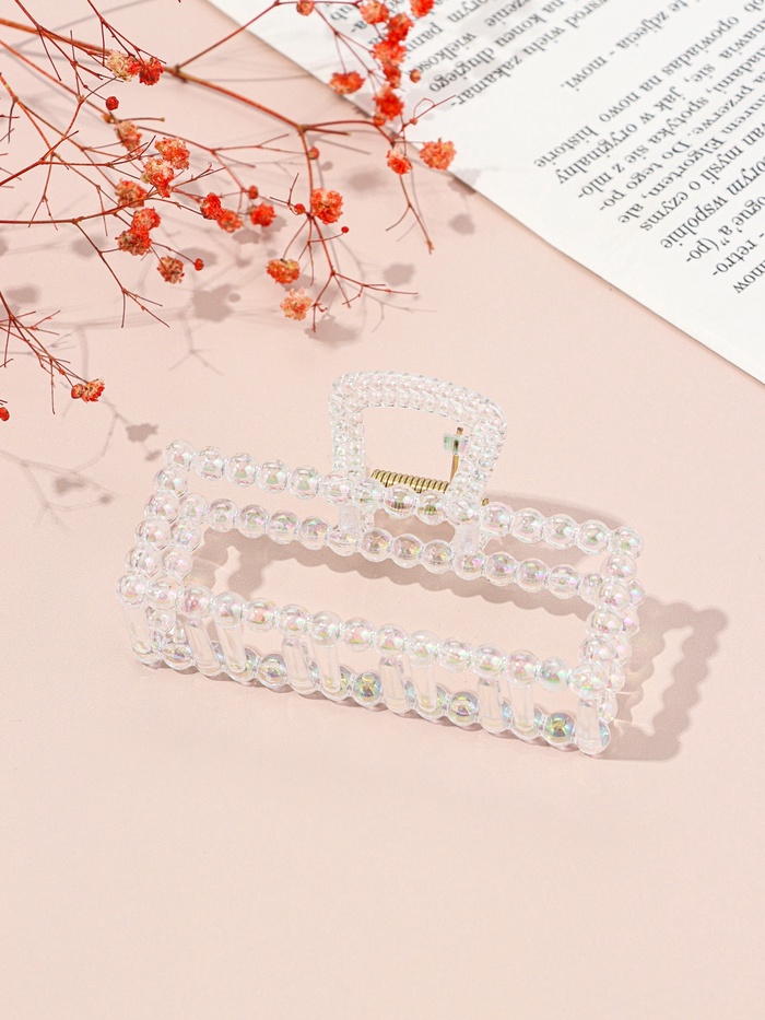 Крабик для волос «Хелен», прямой, 9.5 см, прозрачный