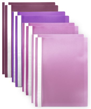 Скоросшиватель пластик А4 INTELLIGENT DI-5 "Фиолетовые оттенки" с прозр. верхом, цвета ассорти