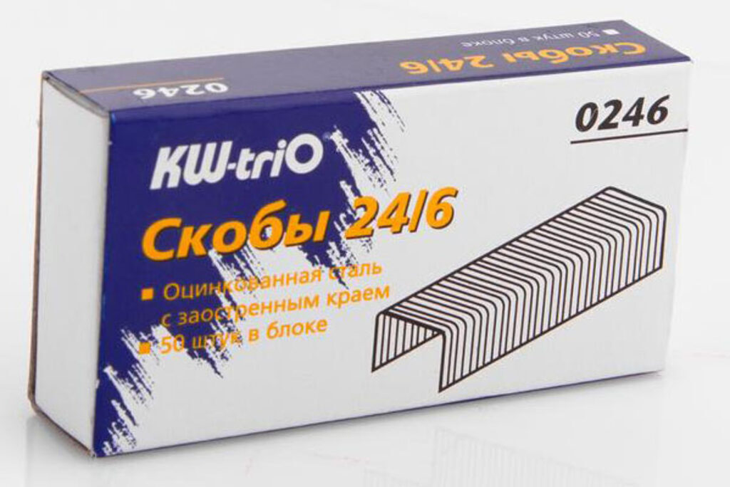 Скобы для степлера 24/6, Kw-Trio 13489