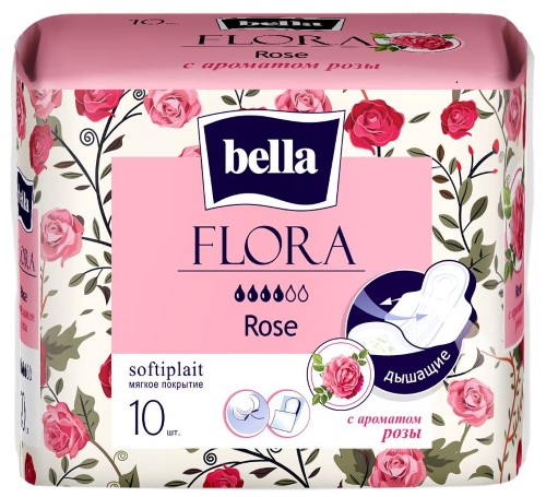 Bella FLORA Rose прокл. с кр. с ароматом розы 10 шт.