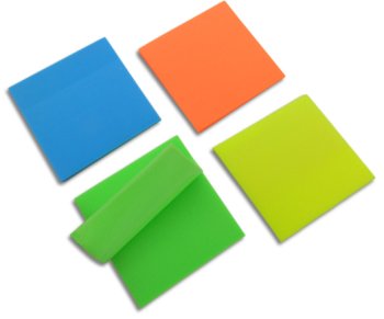 Блок самоклеящийся DM-122 "Неон" 76х76мм, 50 листов, ассорти (12/1440)