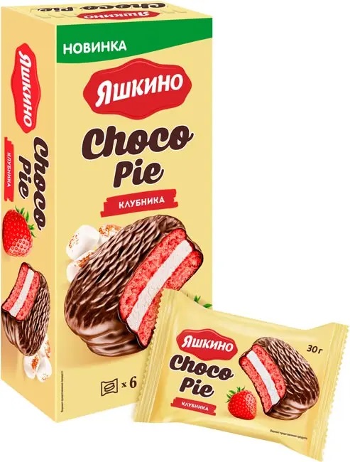 «Яшкино», choco Pie клубничный, 180 г