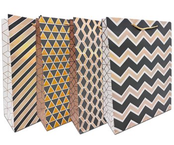 Пакет подарочный 30*42см DN-240 "Геометрия" бумажный с ручками