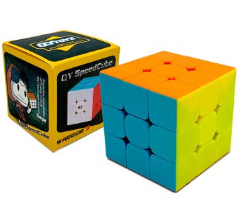 Кубик-Головоломка  3*3, грань 5,5см, неоновые цвета