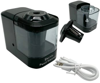 Точилка на батарейках DG-319 "Прямоугольная" 9,5х5,5х7,4см, пластик, 1 отверстие, с накопителем, без