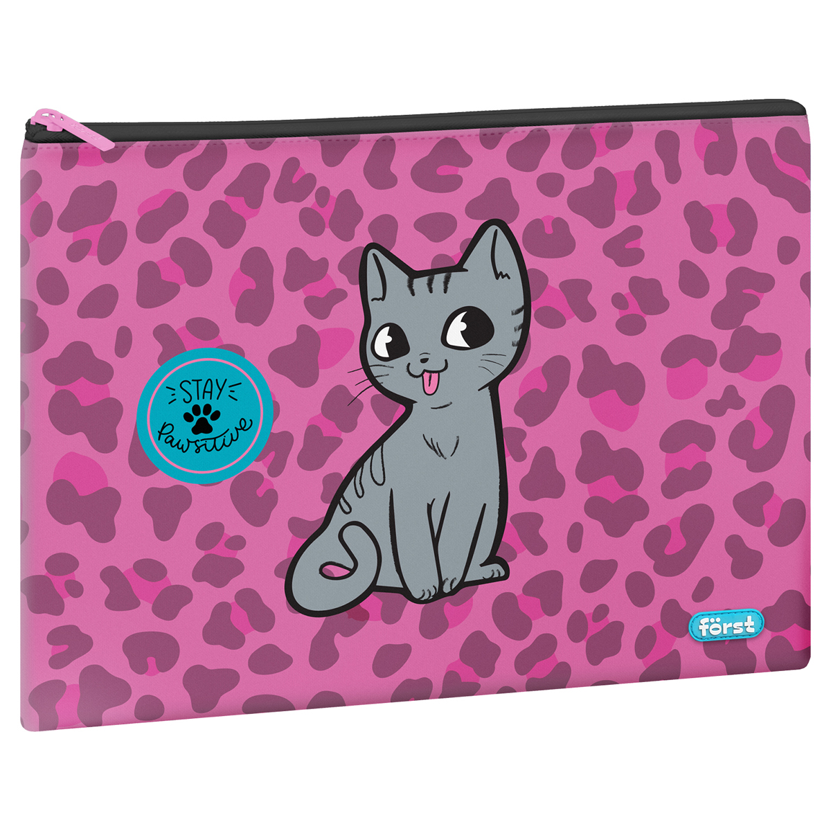 Папка текстильная А4 Först "PAWsitive", 335*245мм, 1 отделение, полиэстер (осн 352133)