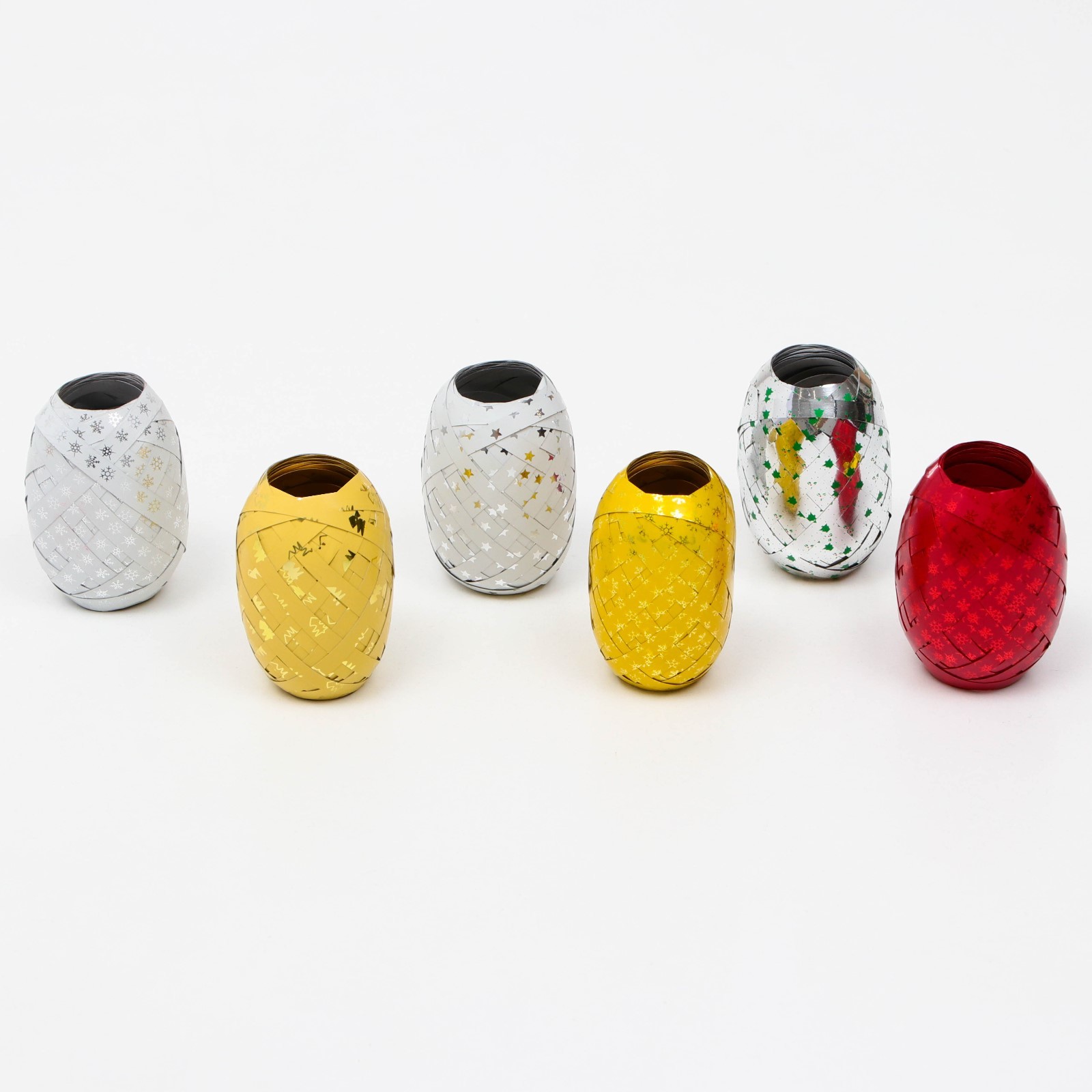 Лента упаковочная для декора, подарков и шаров, новогодняя «С новый годом!» 0.5 см × 10 м, МИКС.