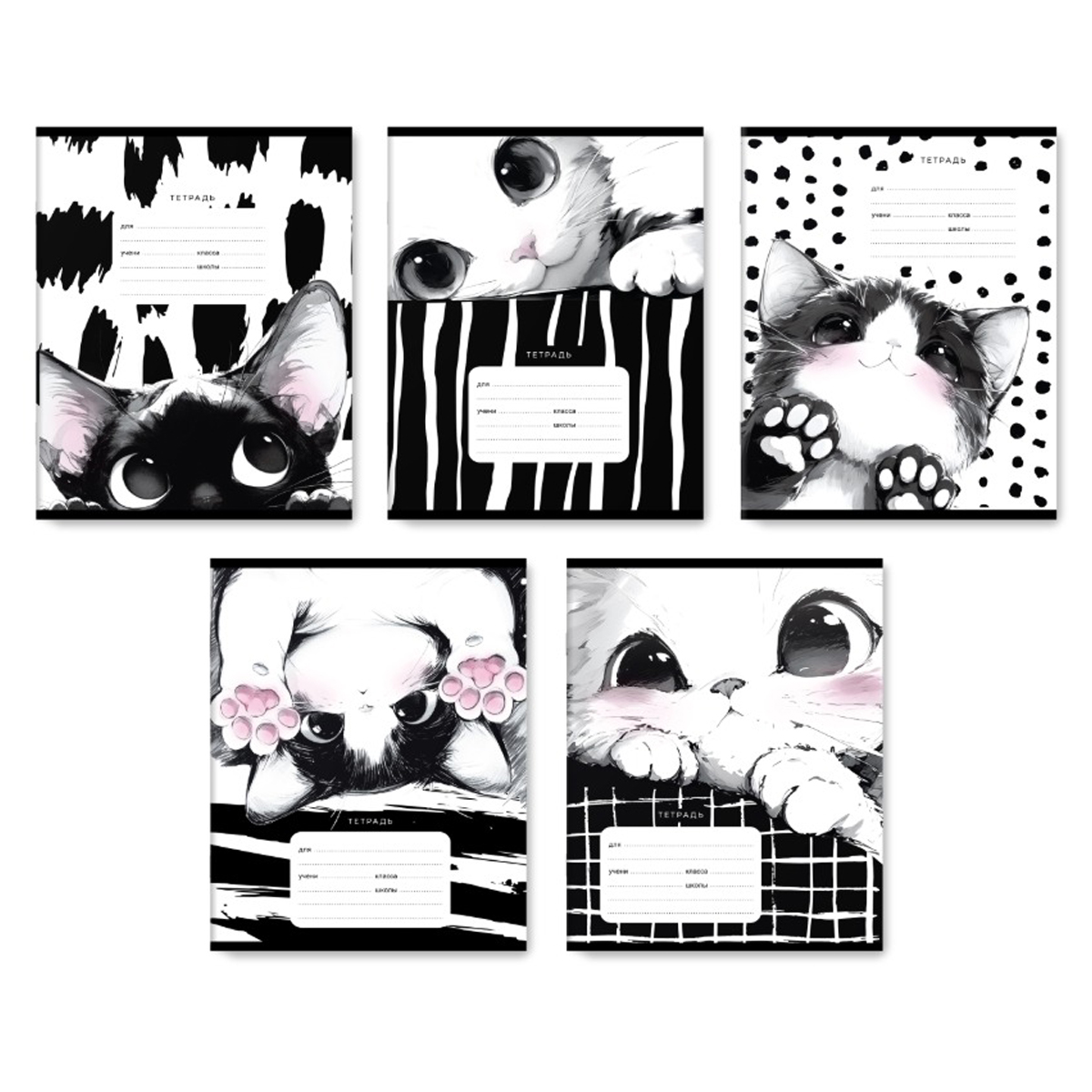 Тетрадь 12л., клетка MESHU "Cats"
