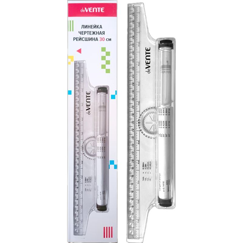 Рейсшина мех. 30см, пласт. ролик deVENTE