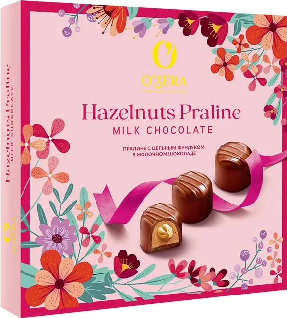 «O'Zera», конфеты шоколадные «Пралине с цельным фундуком», 135 г