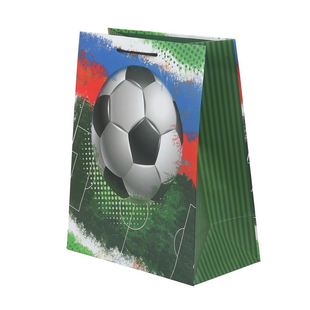 Пакет подарочный МАТОВЫЙ l,футбол,140 гр/м2 ЧУДО ПРАЗДНИК